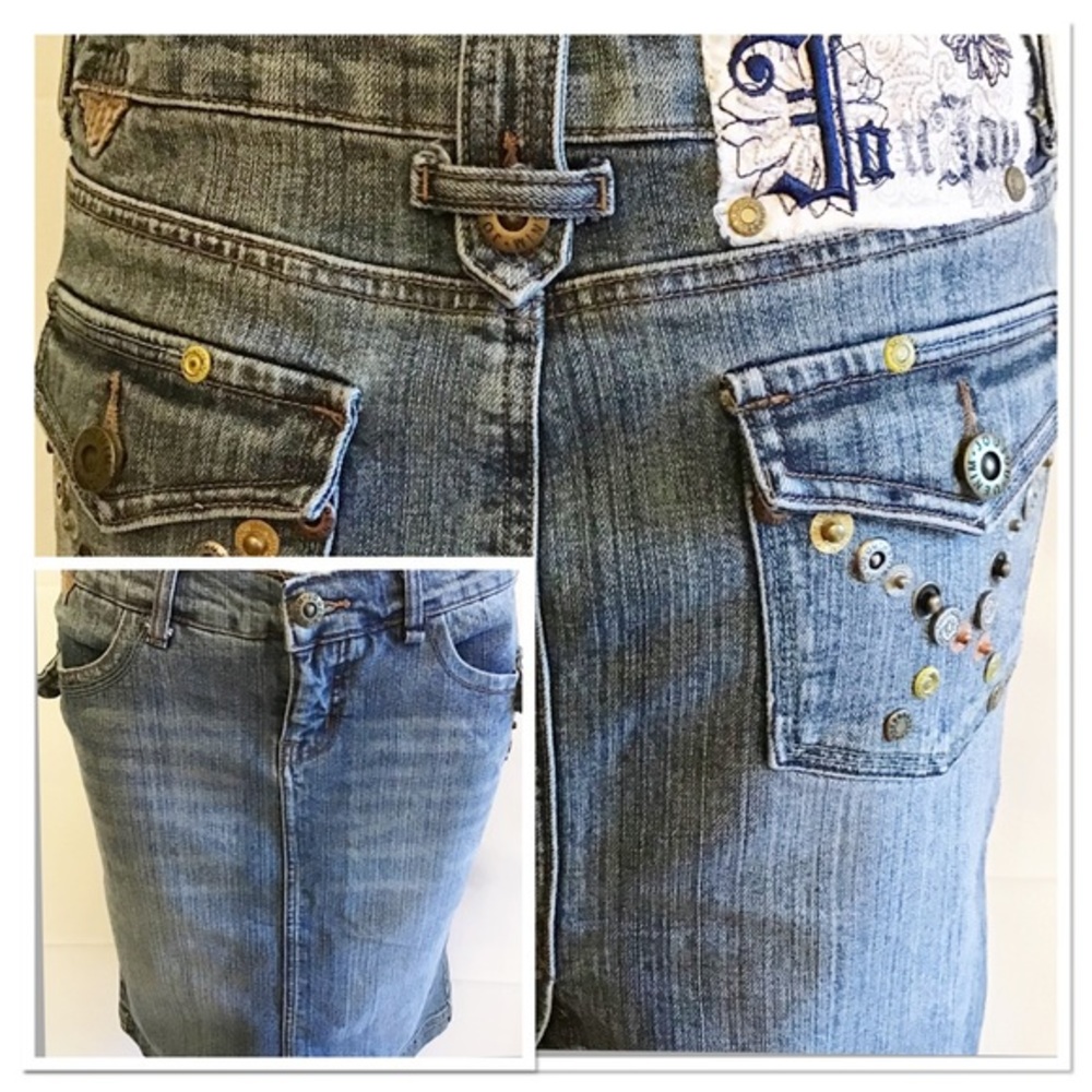 Jou Jou Jean Skirt Unique Size 9/10